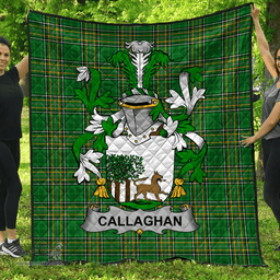 Scottish Callaghan Or O'Callaghan Irish Coat of Arms Family Crest Quilt Irish National Tartan Irish County Quilts