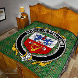 Scottish House Of O'Mulvihill Irish Coat of Arms Family Crest Quilt Irish National Tartan Irish County Quilts