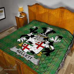 Scottish Kellett Irish Coat of Arms Family Crest Quilt Irish National Tartan Irish County Quilts