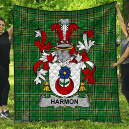 Scottish Harmon Irish Coat of Arms Family Crest Quilt Irish National Tartan Irish County Quilts