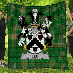 Scottish Lee Or O'Lee Irish Coat of Arms Family Crest Quilt Irish National Tartan Irish County Quilts