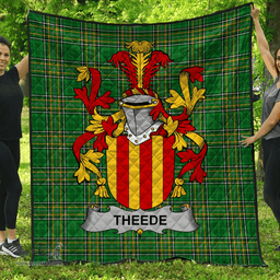 Scottish Theede Irish Coat of Arms Family Crest Quilt Irish National Tartan Irish County Quilts