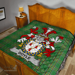 Scottish Doyle Or O'Doyle Irish Coat of Arms Family Crest Quilt Irish National Tartan Irish County Quilts