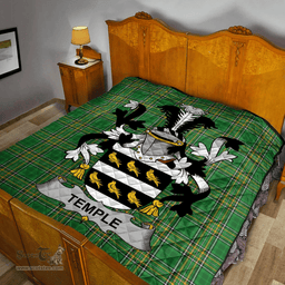 Scottish Temple Irish Coat of Arms Family Crest Quilt Irish National Tartan Irish County Quilts