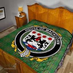 Scottish House Of Mackeown Irish Coat of Arms Family Crest Quilt Irish National Tartan Irish County Quilts