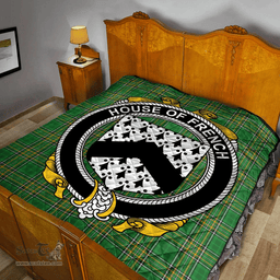 Scottish House Of French Irish Coat of Arms Family Crest Quilt Irish National Tartan Irish County Quilts