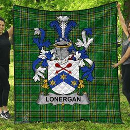 Scottish Lonergan Or O'Lonergan Irish Coat of Arms Family Crest Quilt Irish National Tartan Irish County Quilts