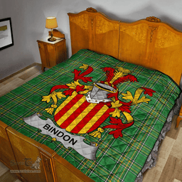 Scottish Bindon Irish Coat of Arms Family Crest Quilt Irish National Tartan Irish County Quilts