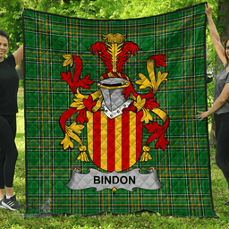 Scottish Bindon Irish Coat of Arms Family Crest Quilt Irish National Tartan Irish County Quilts