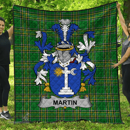 Scottish Martin Irish Coat of Arms Family Crest Quilt Irish National Tartan Irish County Quilts