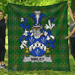 Scottish Smiley Or Smyly Irish Coat of Arms Family Crest Quilt Irish National Tartan Irish County Quilts