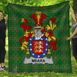 Scottish Meara Or O'Mara Irish Coat of Arms Family Crest Quilt Irish National Tartan Irish County Quilts