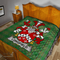 Scottish Longfield Irish Coat of Arms Family Crest Quilt Irish National Tartan Irish County Quilts