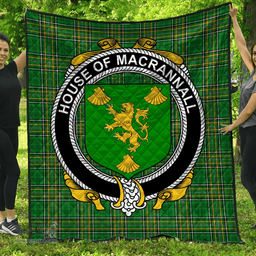 Scottish House Of Macrannall (Reynolds) Irish Coat of Arms Family Crest Quilt Irish National Tartan Irish County Quilts