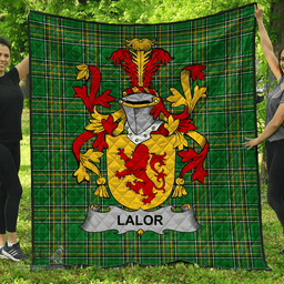 Scottish Lalor Or O'Lawlor Irish Coat of Arms Family Crest Quilt Irish National Tartan Irish County Quilts