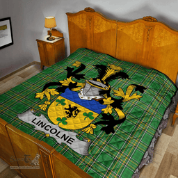 Scottish Lincolne Irish Coat of Arms Family Crest Quilt Irish National Tartan Irish County Quilts