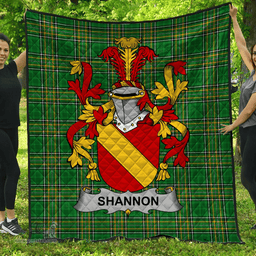Scottish Shannon Irish Coat of Arms Family Crest Quilt Irish National Tartan Irish County Quilts