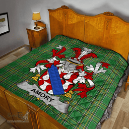 Scottish Amory Irish Coat of Arms Family Crest Quilt Irish National Tartan Irish County Quilts