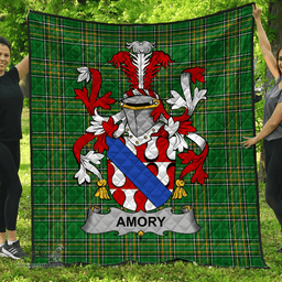 Scottish Amory Irish Coat of Arms Family Crest Quilt Irish National Tartan Irish County Quilts