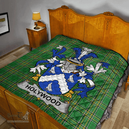 Scottish Holywood Irish Coat of Arms Family Crest Quilt Irish National Tartan Irish County Quilts