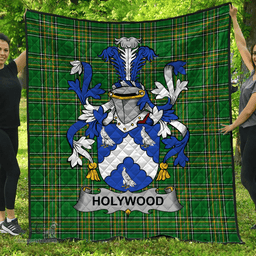 Scottish Holywood Irish Coat of Arms Family Crest Quilt Irish National Tartan Irish County Quilts