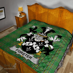 Scottish Forster Irish Coat of Arms Family Crest Quilt Irish National Tartan Irish County Quilts
