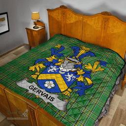 Scottish Gervais Irish Coat of Arms Family Crest Quilt Irish National Tartan Irish County Quilts