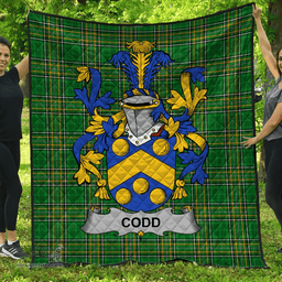 Scottish Codd Irish Coat of Arms Family Crest Quilt Irish National Tartan Irish County Quilts