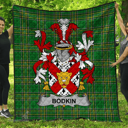 Scottish Bodkin Irish Coat of Arms Family Crest Quilt Irish National Tartan Irish County Quilts