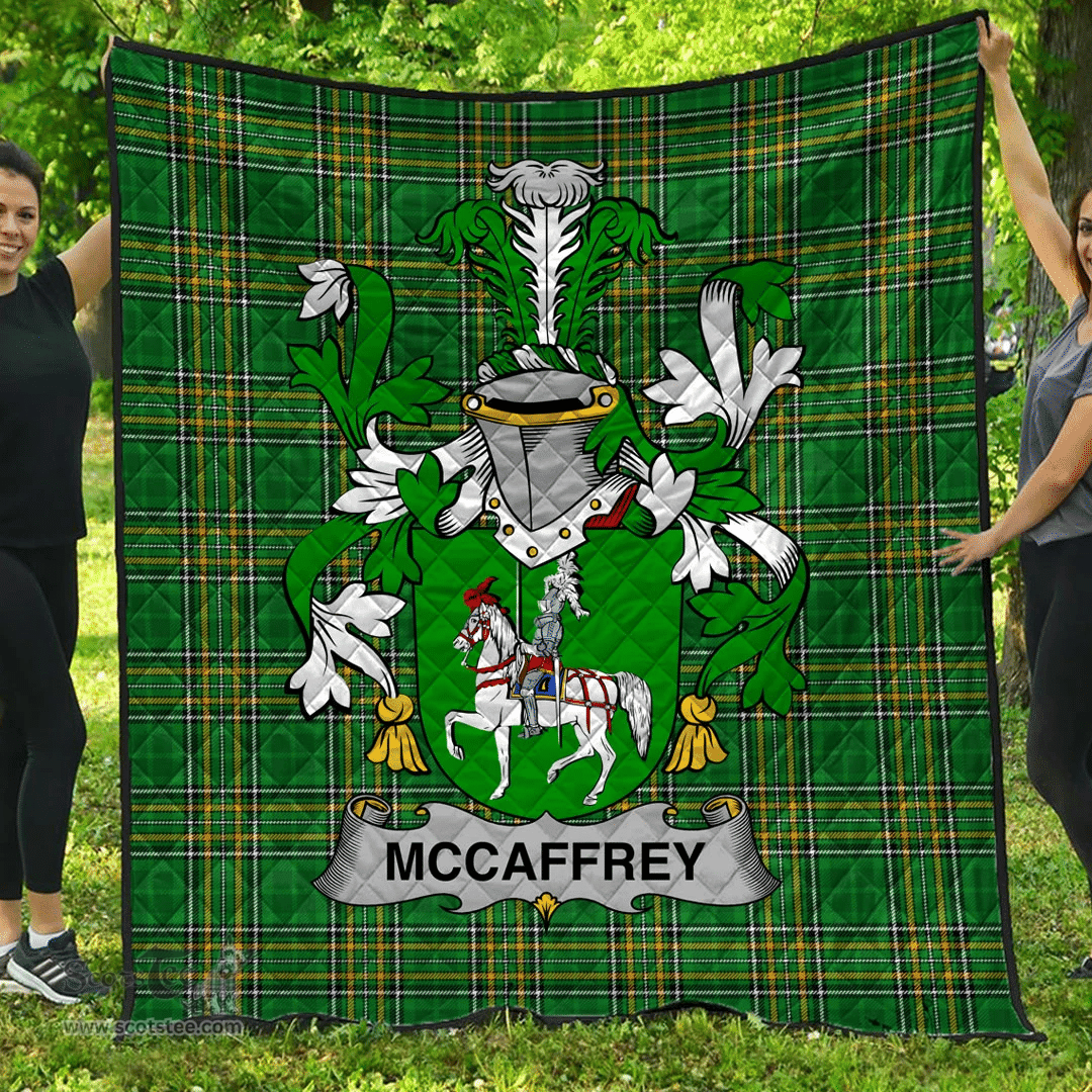 Scottish Mccaffrey Irish Coat of Arms Family Crest Quilt Irish National Tartan Irish County Quilts