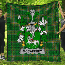 Scottish Mccaffrey Irish Coat of Arms Family Crest Quilt Irish National Tartan Irish County Quilts