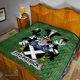 Scottish Fitz-Patrick Irish Coat of Arms Family Crest Quilt Irish National Tartan Irish County Quilts