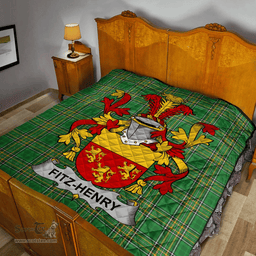 Scottish Fitz-Henry Irish Coat of Arms Family Crest Quilt Irish National Tartan Irish County Quilts