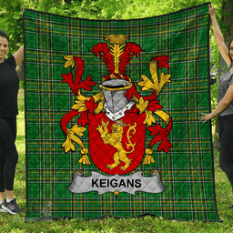 Scottish Keigans Or Mckeehan Irish Coat of Arms Family Crest Quilt Irish National Tartan Irish County Quilts