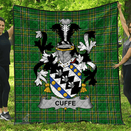 Scottish Cuffe Irish Coat of Arms Family Crest Quilt Irish National Tartan Irish County Quilts