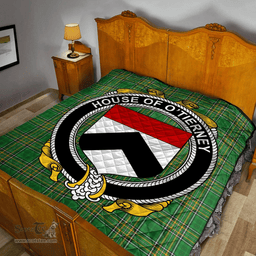 Scottish House Of O'Tierney Irish Coat of Arms Family Crest Quilt Irish National Tartan Irish County Quilts