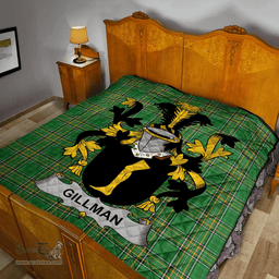 Scottish Gillman Irish Coat of Arms Family Crest Quilt Irish National Tartan Irish County Quilts