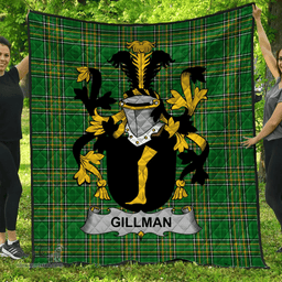 Scottish Gillman Irish Coat of Arms Family Crest Quilt Irish National Tartan Irish County Quilts