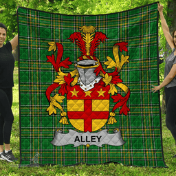 Scottish Alley Irish Coat of Arms Family Crest Quilt Irish National Tartan Irish County Quilts