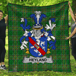 Scottish Heyland Irish Coat of Arms Family Crest Quilt Irish National Tartan Irish County Quilts