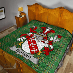 Scottish Enright Irish Coat of Arms Family Crest Quilt Irish National Tartan Irish County Quilts