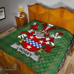 Scottish Lindsey Irish Coat of Arms Family Crest Quilt Irish National Tartan Irish County Quilts