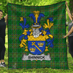 Scottish Shinnick Irish Coat of Arms Family Crest Quilt Irish National Tartan Irish County Quilts