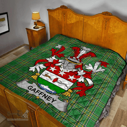 Scottish Gaffney Irish Coat of Arms Family Crest Quilt Irish National Tartan Irish County Quilts