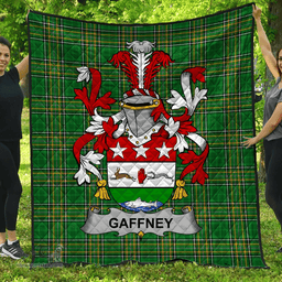 Scottish Gaffney Irish Coat of Arms Family Crest Quilt Irish National Tartan Irish County Quilts