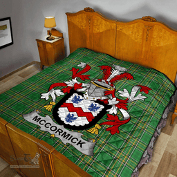Scottish Mccormick Irish Coat of Arms Family Crest Quilt Irish National Tartan Irish County Quilts