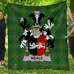 Scottish Neale Irish Coat of Arms Family Crest Quilt Irish National Tartan Irish County Quilts