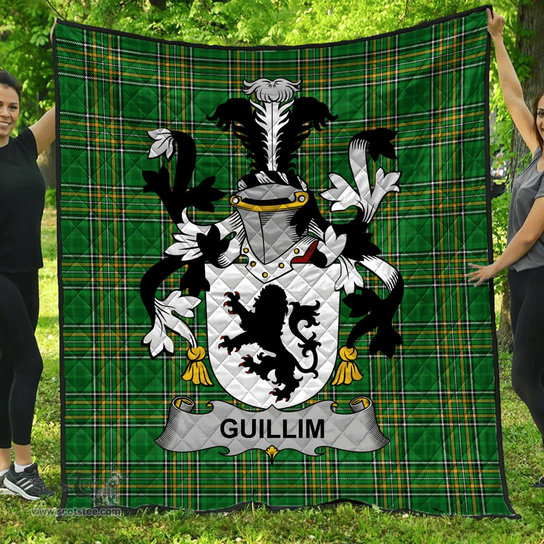 Scottish Guillim Irish Coat of Arms Family Crest Quilt Irish National Tartan Irish County Quilts