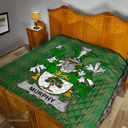 Scottish Murphy (Wexford) Irish Coat of Arms Family Crest Quilt Irish National Tartan Irish County Quilts