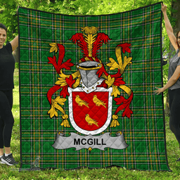 Scottish Mcgill Irish Coat of Arms Family Crest Quilt Irish National Tartan Irish County Quilts
